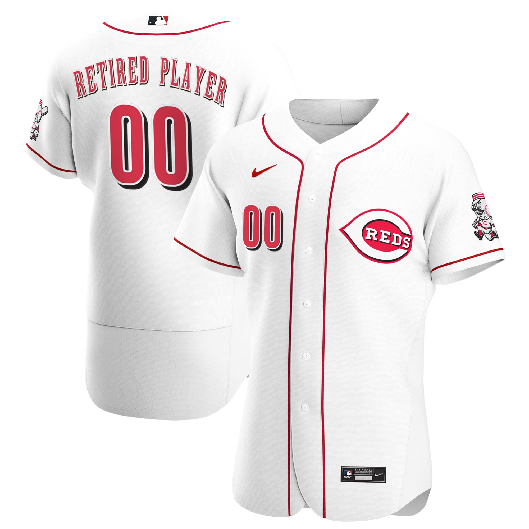 Cincinnati Reds Home Pick-a-player Retired Roster Authentic Jersey - White