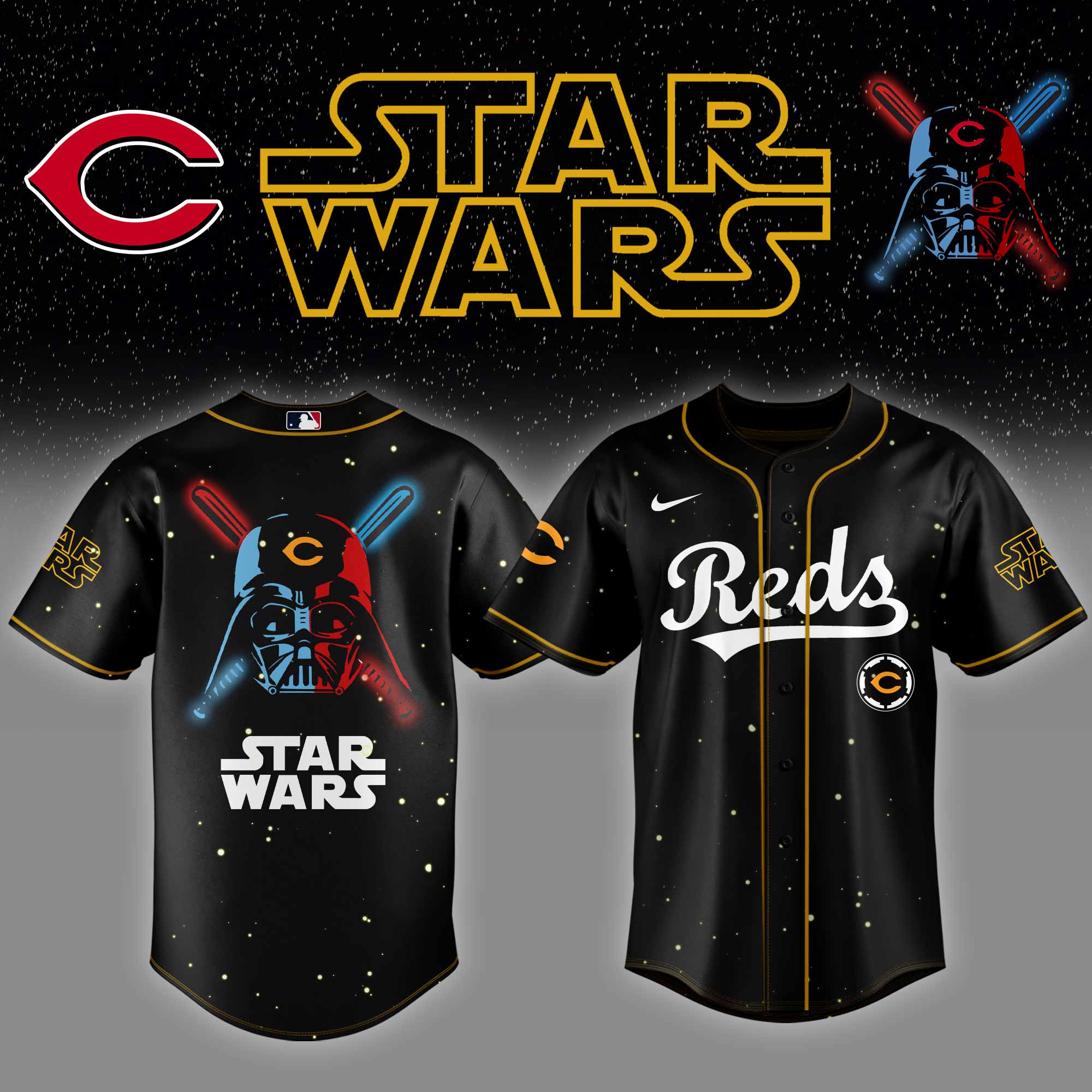 Cincinnati Reds Mlb X Starwars Baseball Jersey