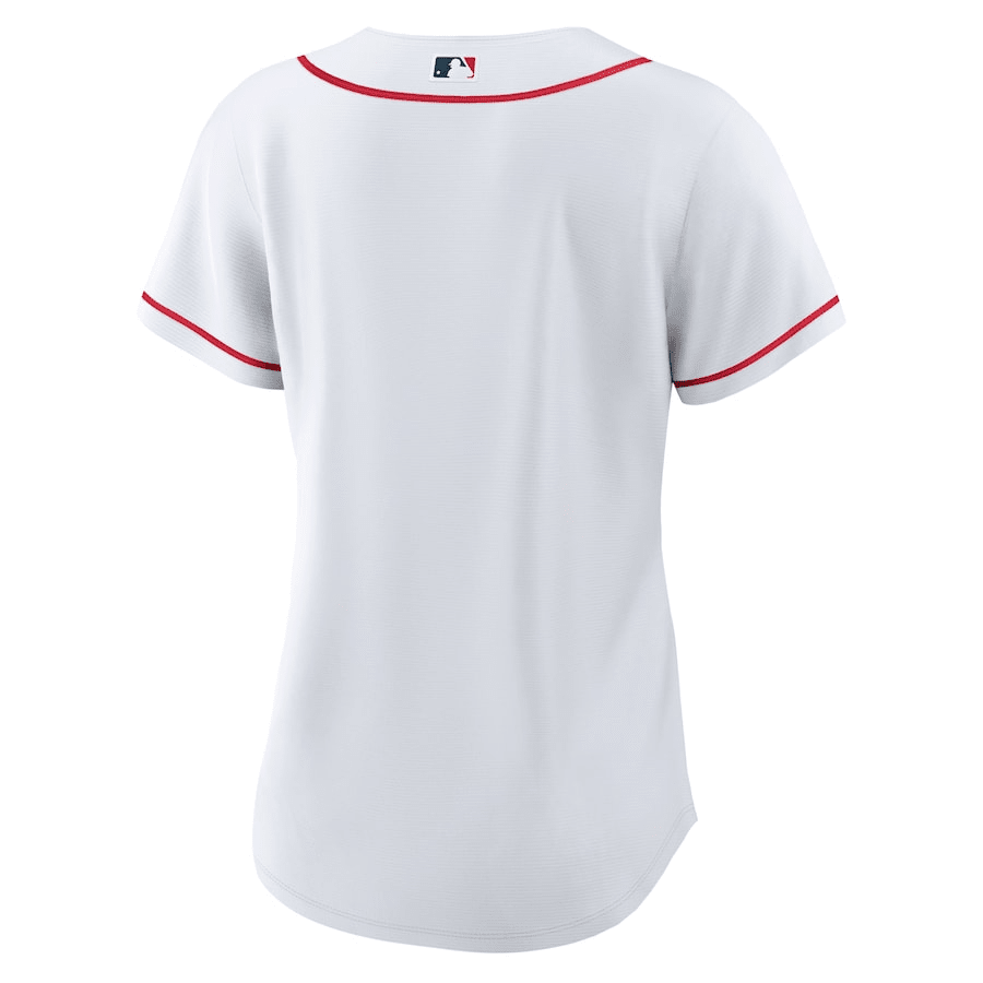 Alternative view of Cincinnati Reds Women Home Baseball Jersey - White