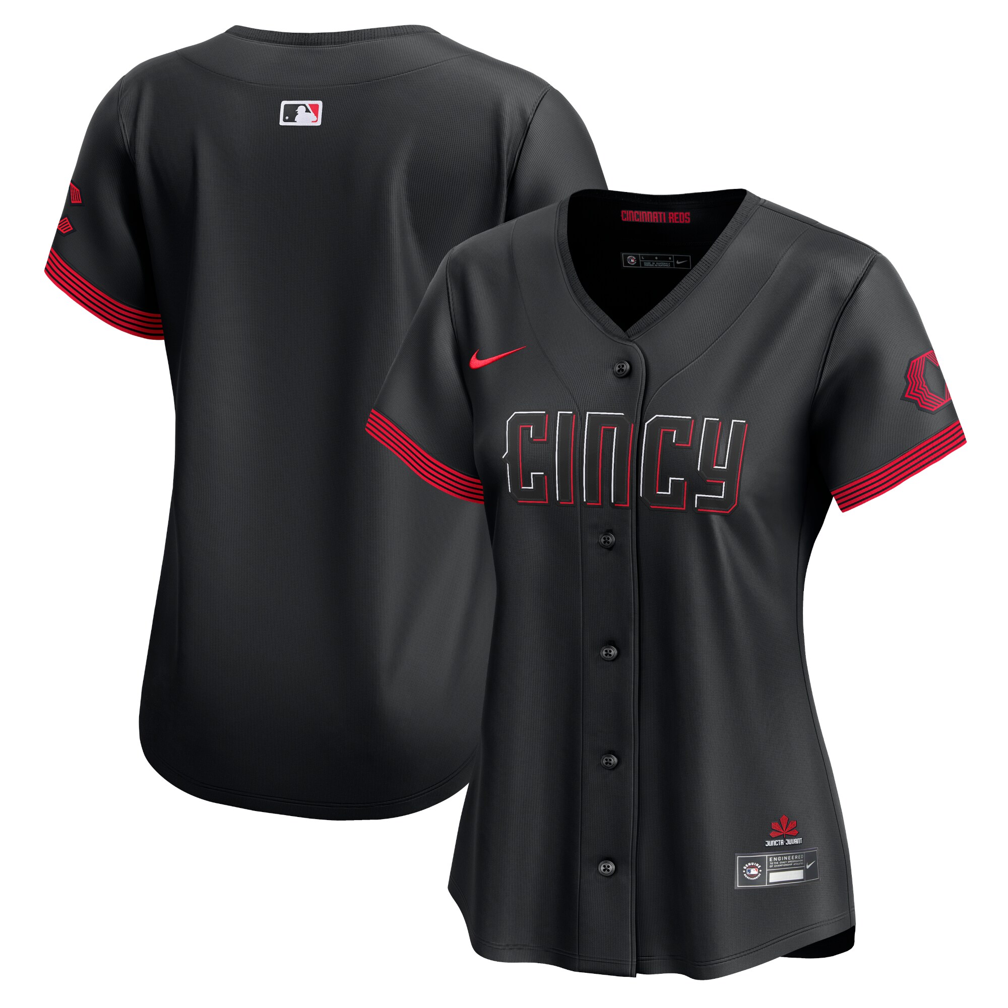 Cincinnati Reds Women's City Connect Limited Baseball Jersey - Black