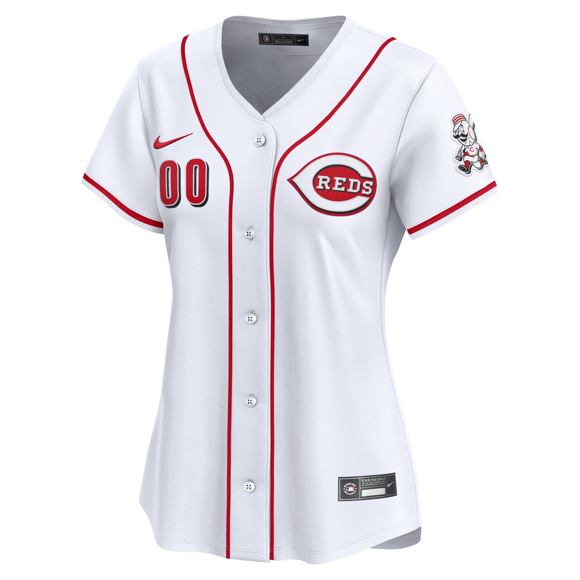 Alternative view of Cincinnati Reds Women's Home Limited Custom Baseball Jersey - White