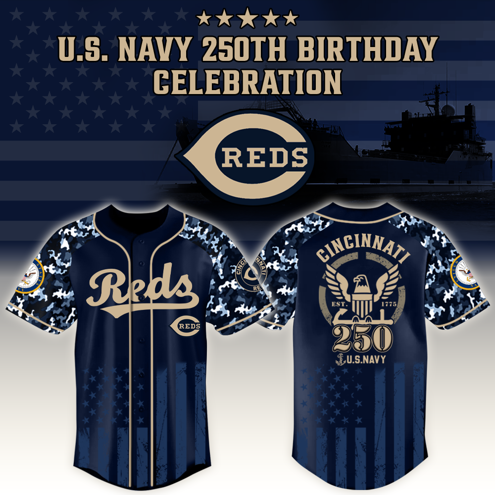Cincinnati Reds X Mlb Honoring 250 Years Of The U.s. Navy – Mlb Baseball Jersey