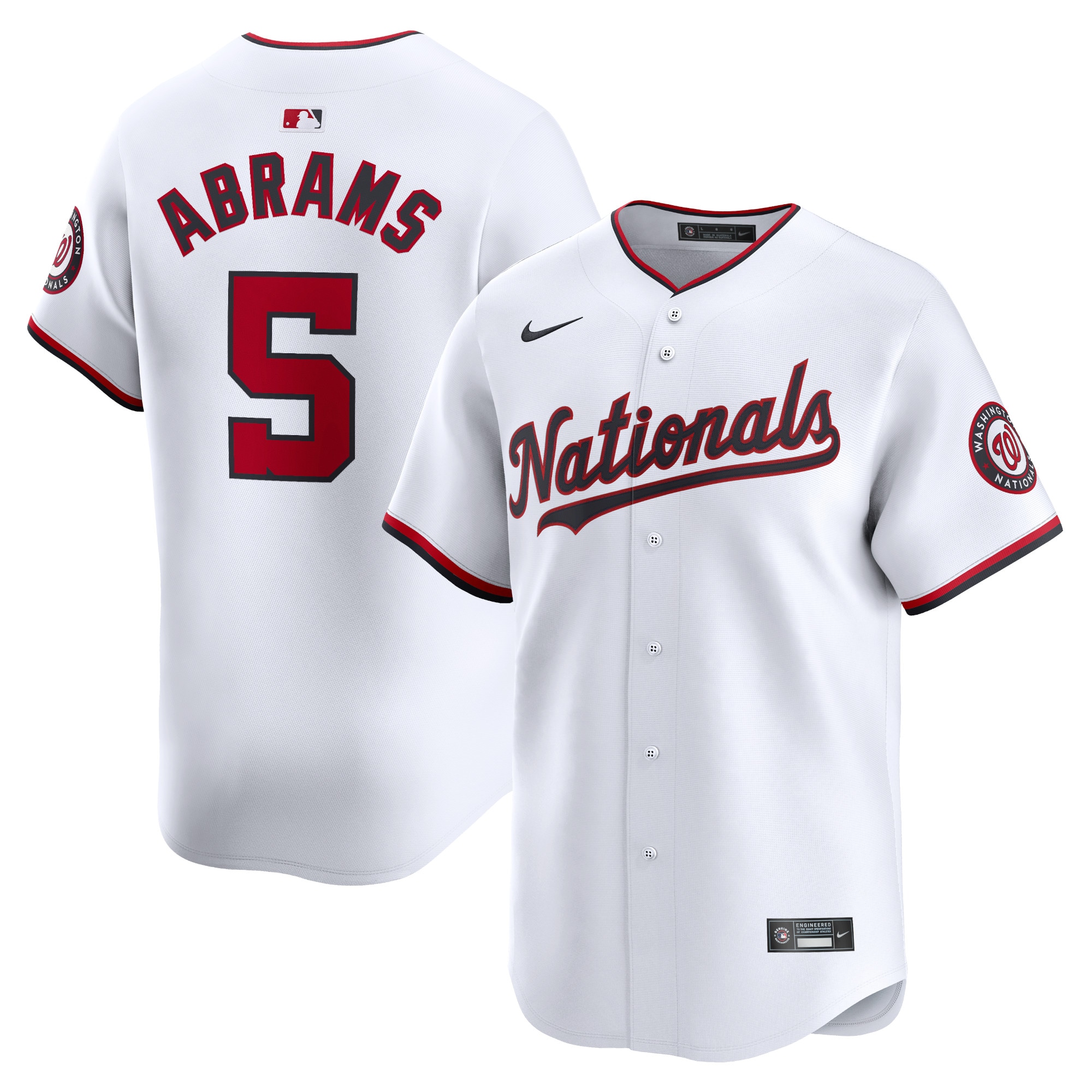 Cj Abrams Washington Nationals Youth Home Limited Player Baseball Jersey - White