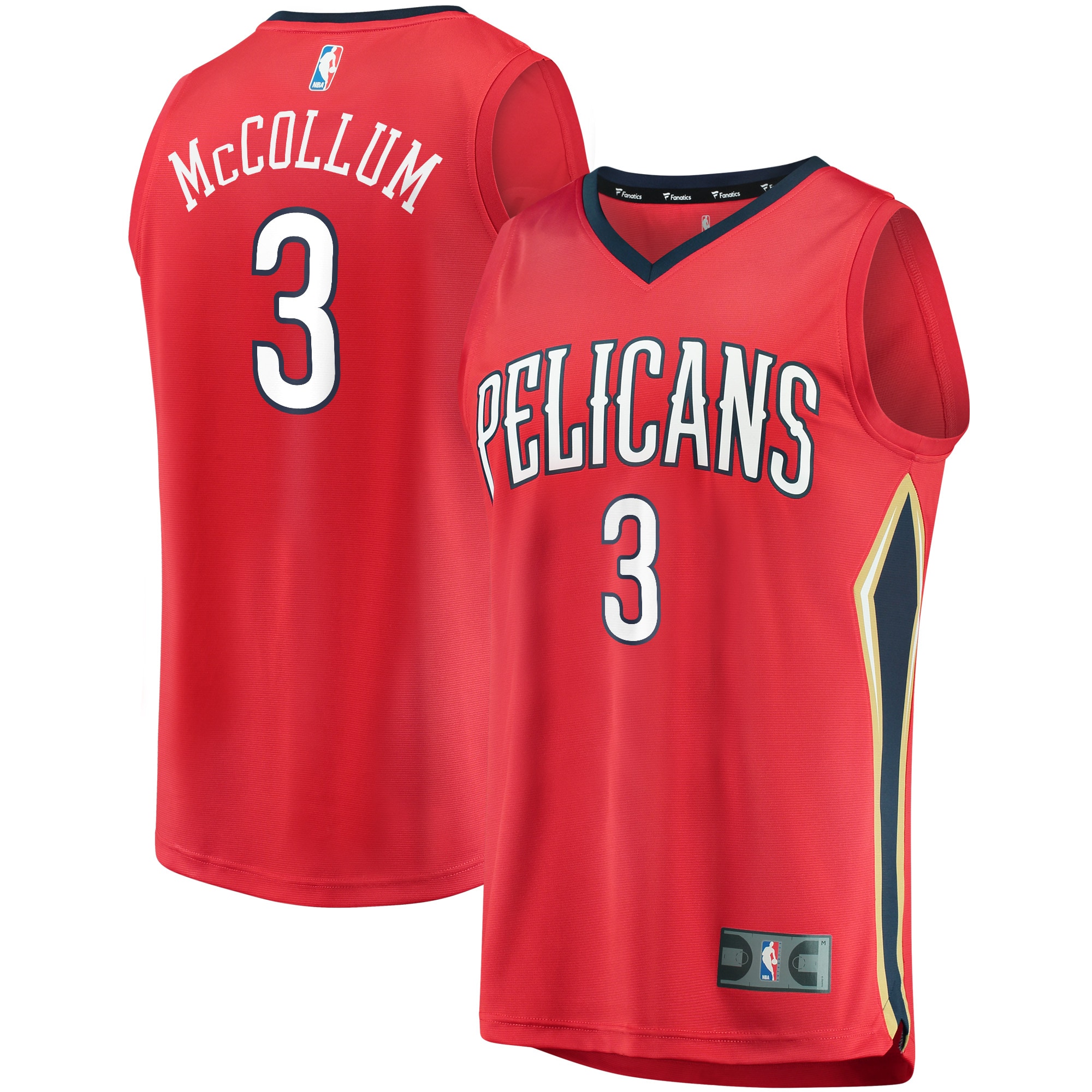 C.j. Mccollum New Orleans Pelicans Fanatics Branded Fast Break Replica Player Basketball Jersey - Statement Edition - Red