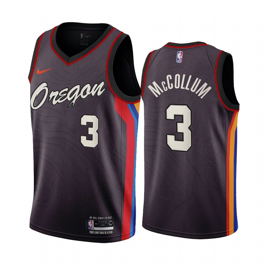 C.j. Mccollum Portland Trail Blazers Chocolate City Edition Oregon 2020-21 Basketball Jersey