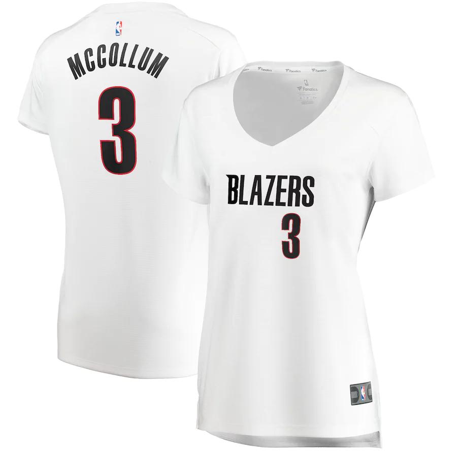 C.j. Mccollum Portland Trail Blazers Fanatics Branded Women's Fast Break Player Basketball Jersey - Association Edition - White