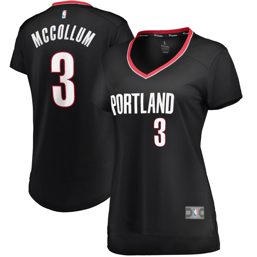 C.j. Mccollum Portland Trail Blazers Fanatics Branded Women's Fast Break Player Basketball Jersey - Icon Edition - Black