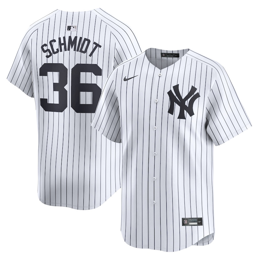 Clarke Schmidt 36 New York Yankees Home Limited Men Baseball Jersey - White 