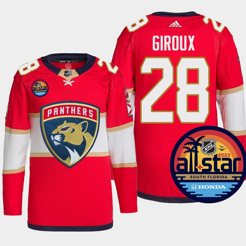Claude Giroux 28 Florida Panthers Red Hockey Jersey 2023 All-Star - JS542 