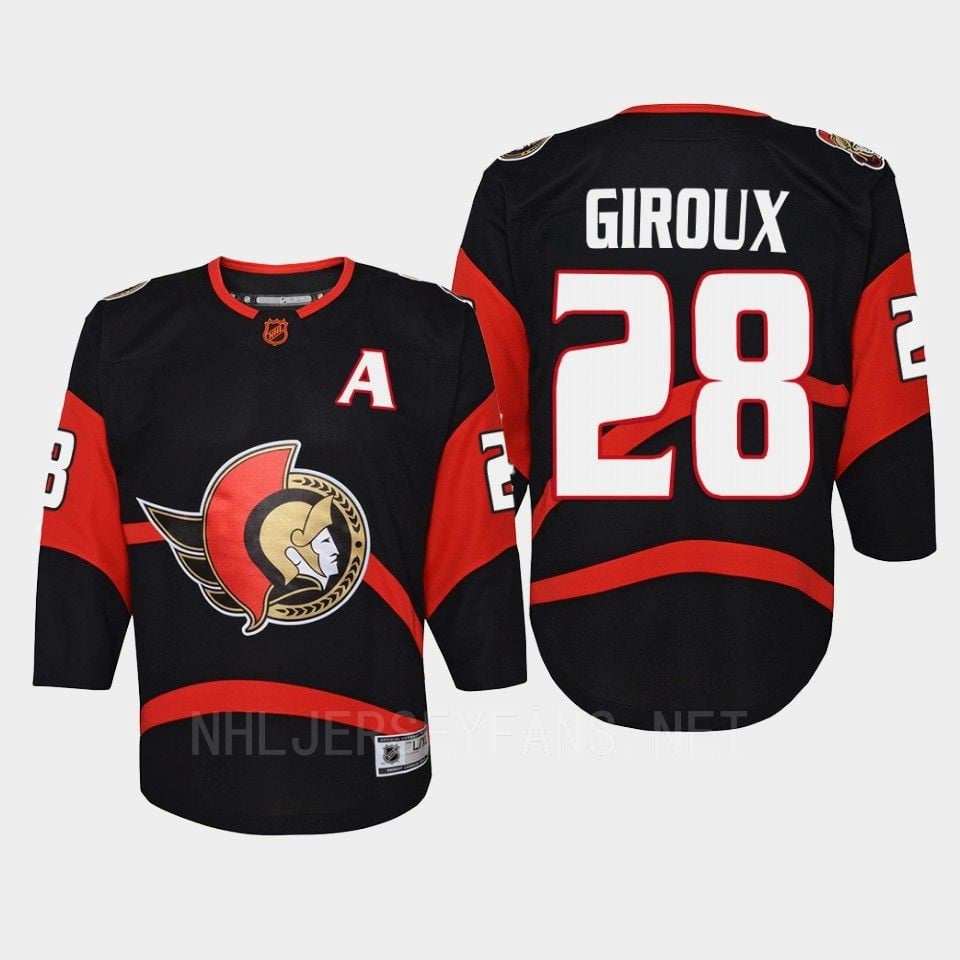 Claude Giroux 28 Ottawa Senators 2022 Special Edition 2.0 Retro Youth Jersey Black - JS869 