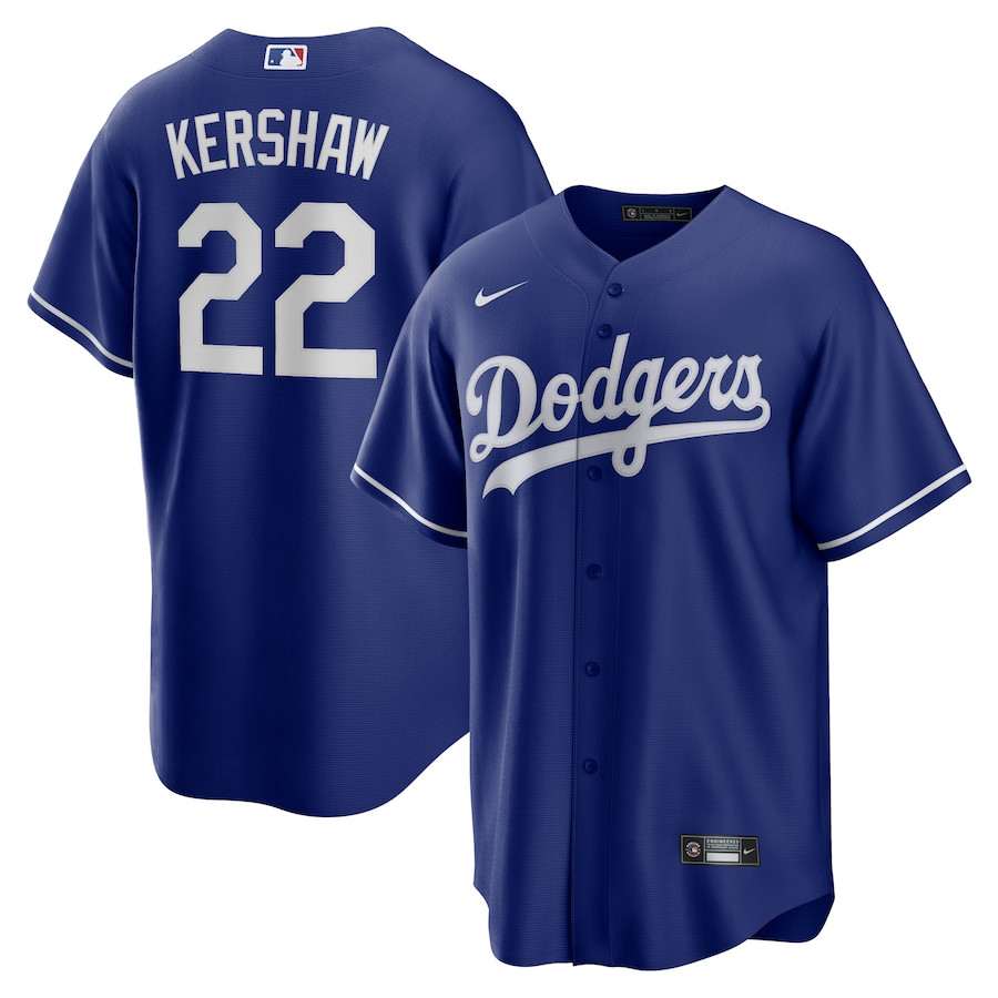 Clayton Kershaw 22 Los Angeles Dodgers Alternate Men Baseball Jersey - Navy 
