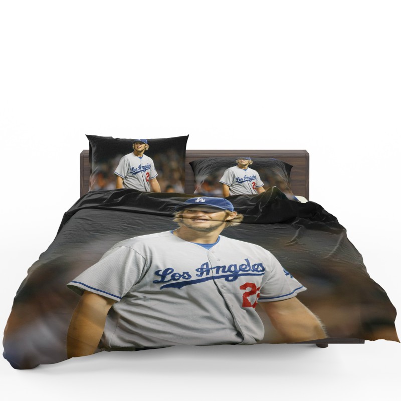Alternative view of Clayton Kershaw Baseball Pitcher Los Angeles Dodgers Bedding Set - Custom Bedding Set