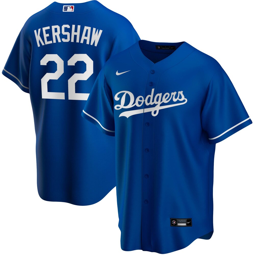 Clayton Kershaw Los Angeles Dodgers Alternate 2020 Player Baseball Jersey - Royal Color