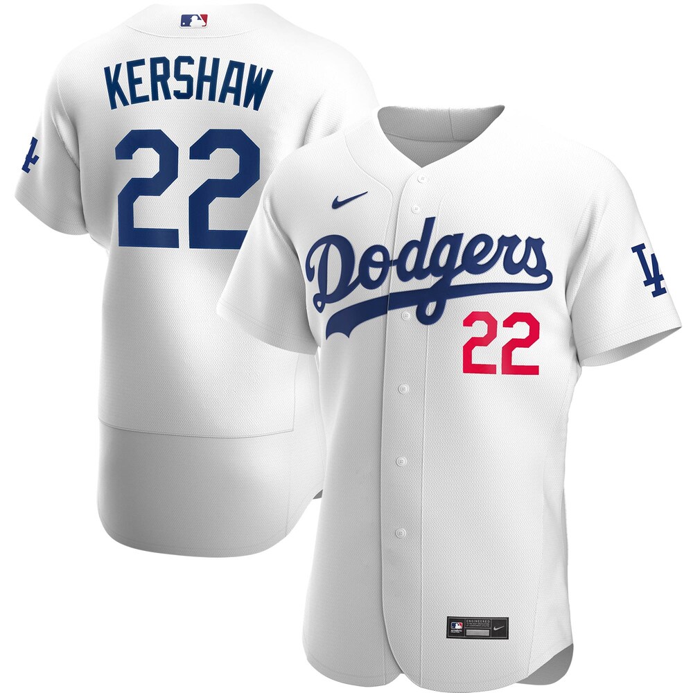 Clayton Kershaw Los Angeles Dodgers Home 2020 Player Baseball Jersey - White
