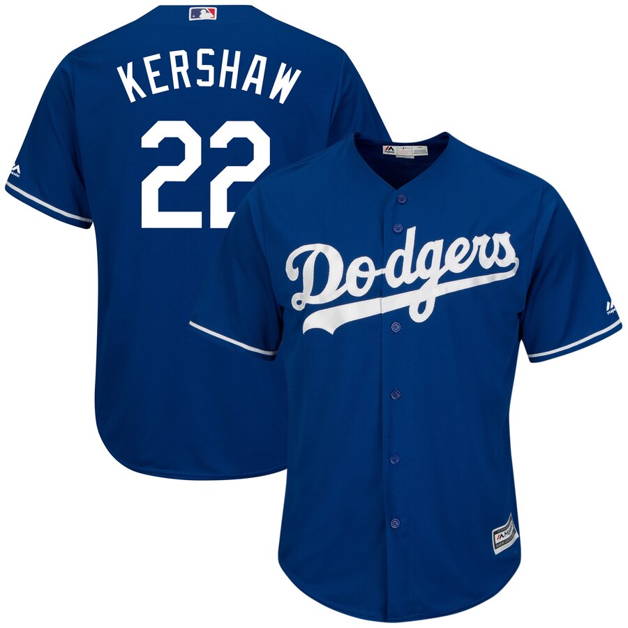Clayton Kershaw Los Angeles Dodgers Majestic Big And Tall Alternate Cool Base Replica Player Baseball Jersey - Royal