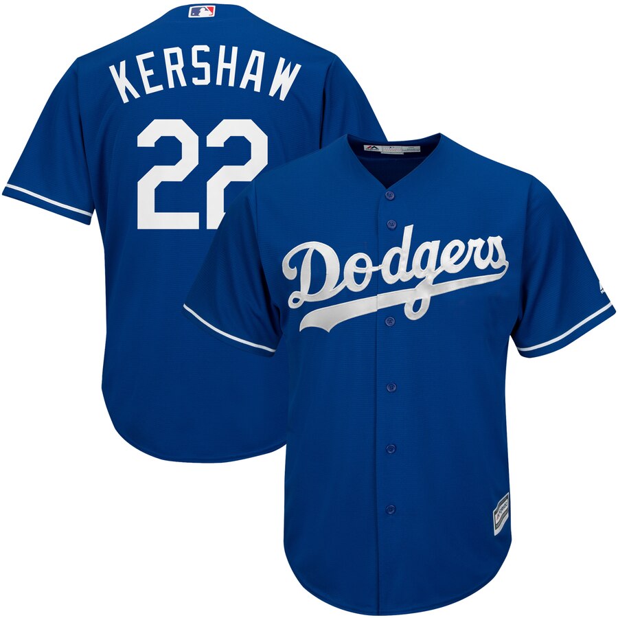 Clayton Kershaw Los Angeles Dodgers Majestic Official Cool Base Player Baseball Jersey - Royal