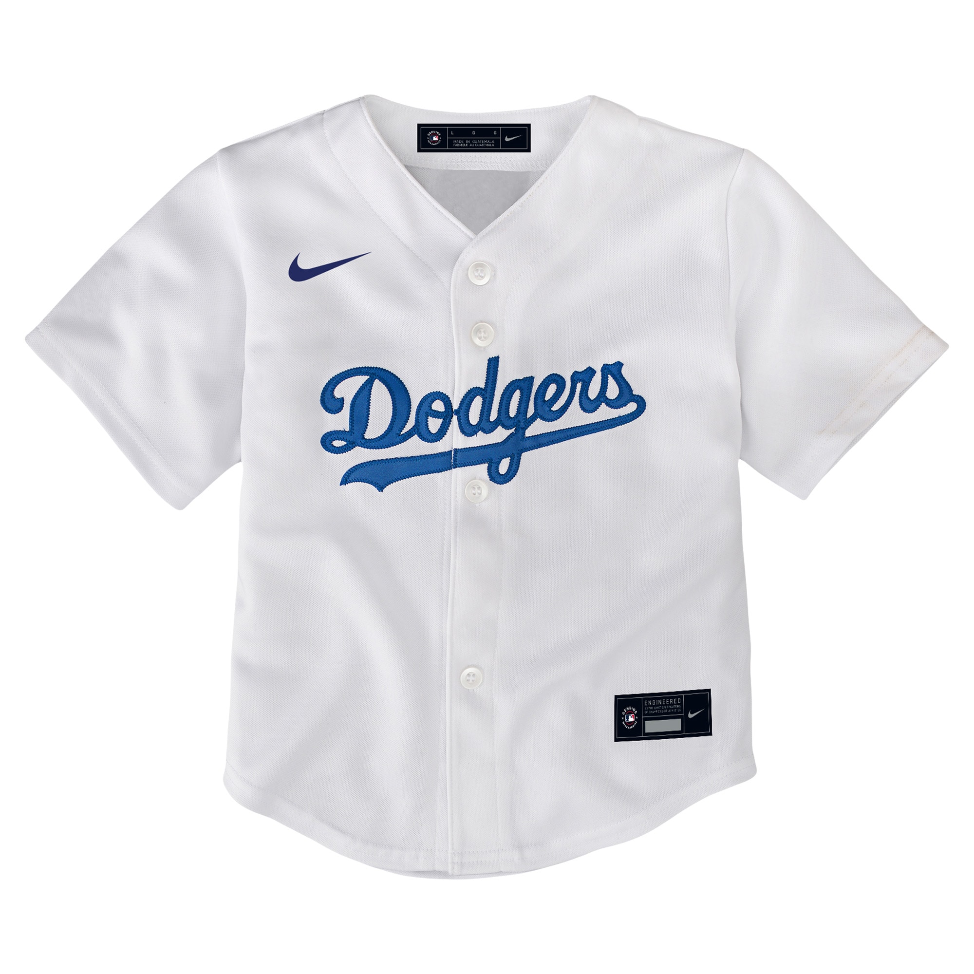 Alternative view of Clayton Kershaw Los Angeles Dodgers Toddler Home Game Baseball Jersey - White