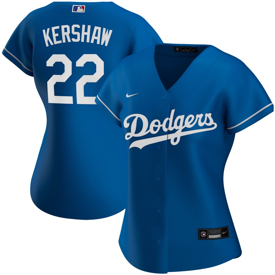 Clayton Kershaw Los Angeles Dodgers Women's Alternate 2020 Replica Player Baseball Jersey ÃƒÂ¢Ã¢â€šÂ¬Ã¢â‚¬Å“ Royal