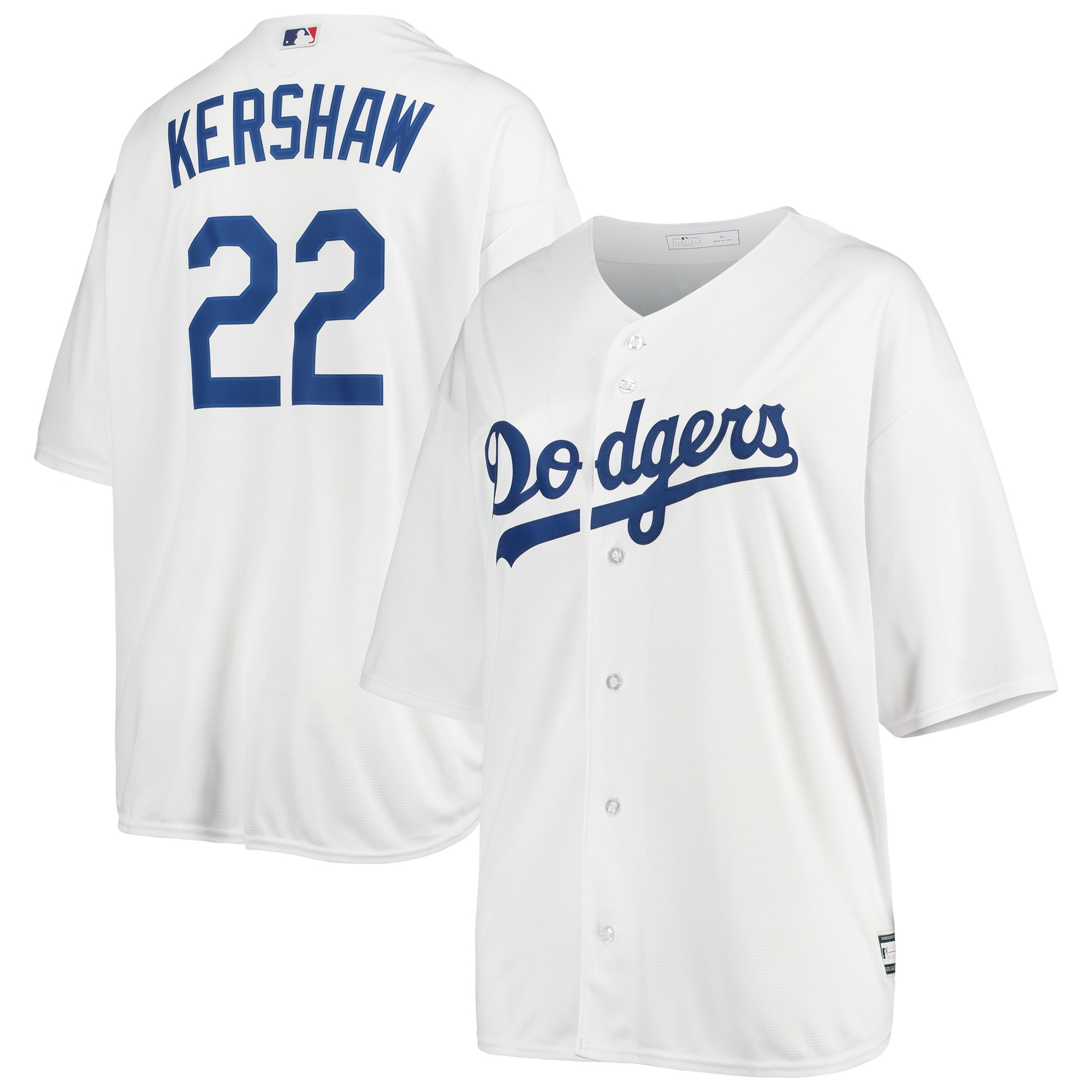 Clayton Kershaw Los Angeles Dodgers Women's Plus Size Replica Player Baseball Jersey - White
