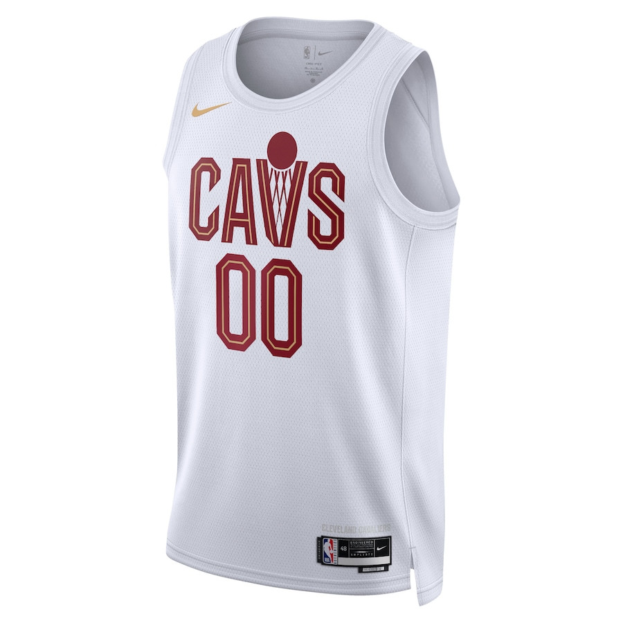 Alternative view of Cleveland Cavaliers 2023/24 Association Swingman Custom Men Basketball Jersey - White - JS712
