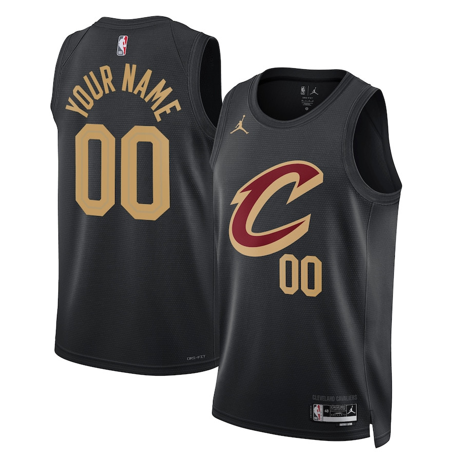 Cleveland Cavaliers 2023/24 Statement Swingman Custom Men Basketball Jersey - Black - JS889