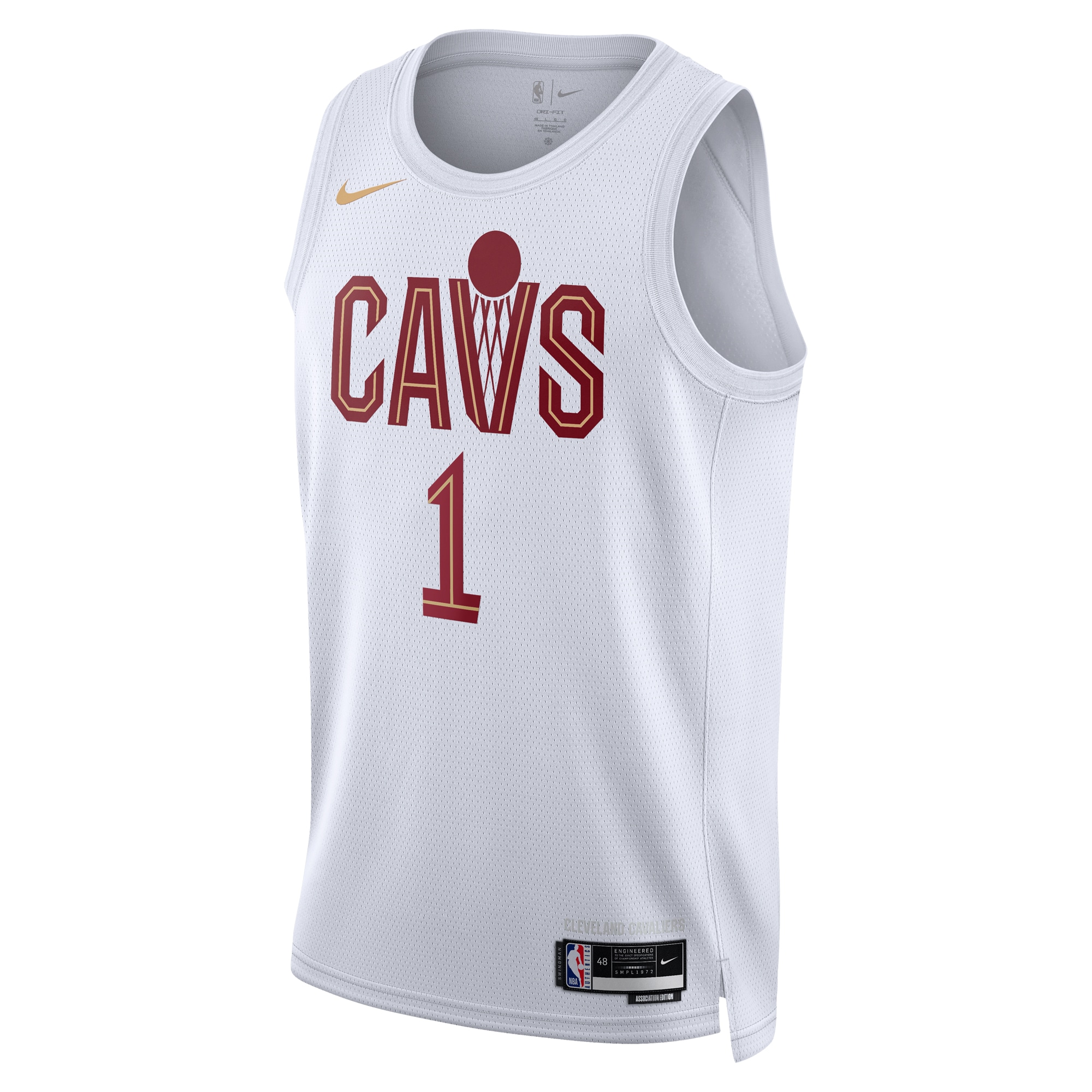 Alternative view of Cleveland Cavaliers Association Edition Swingman Basketball Jersey - White - Max Strus - Unisex - JS620