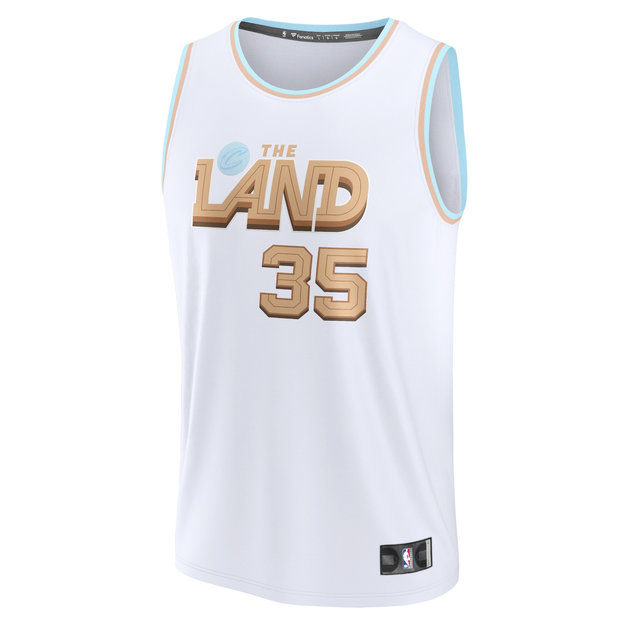 Alternative view of Cleveland Cavaliers Fanatics Branded 2022/23 Fastbreak Basketball Jersey - City Edition - White