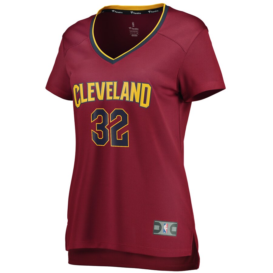Alternative view of Cleveland Cavaliers Fanatics Branded Women's Fast Break Replica Player Basketball Jersey Wine - Icon Edition