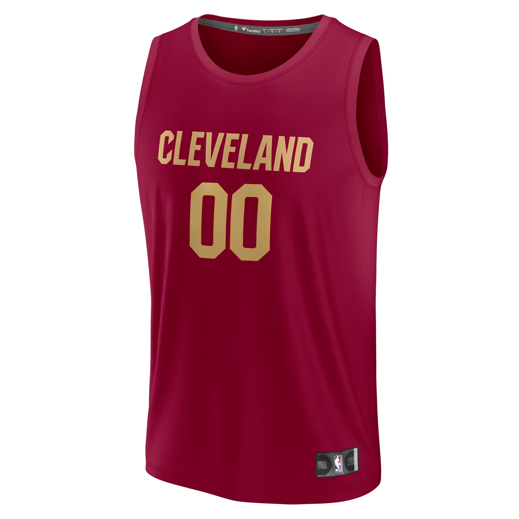 Alternative view of Cleveland Cavaliers Fanatics Fast Break Custom Basketball Jersey - Wine - Icon Edition