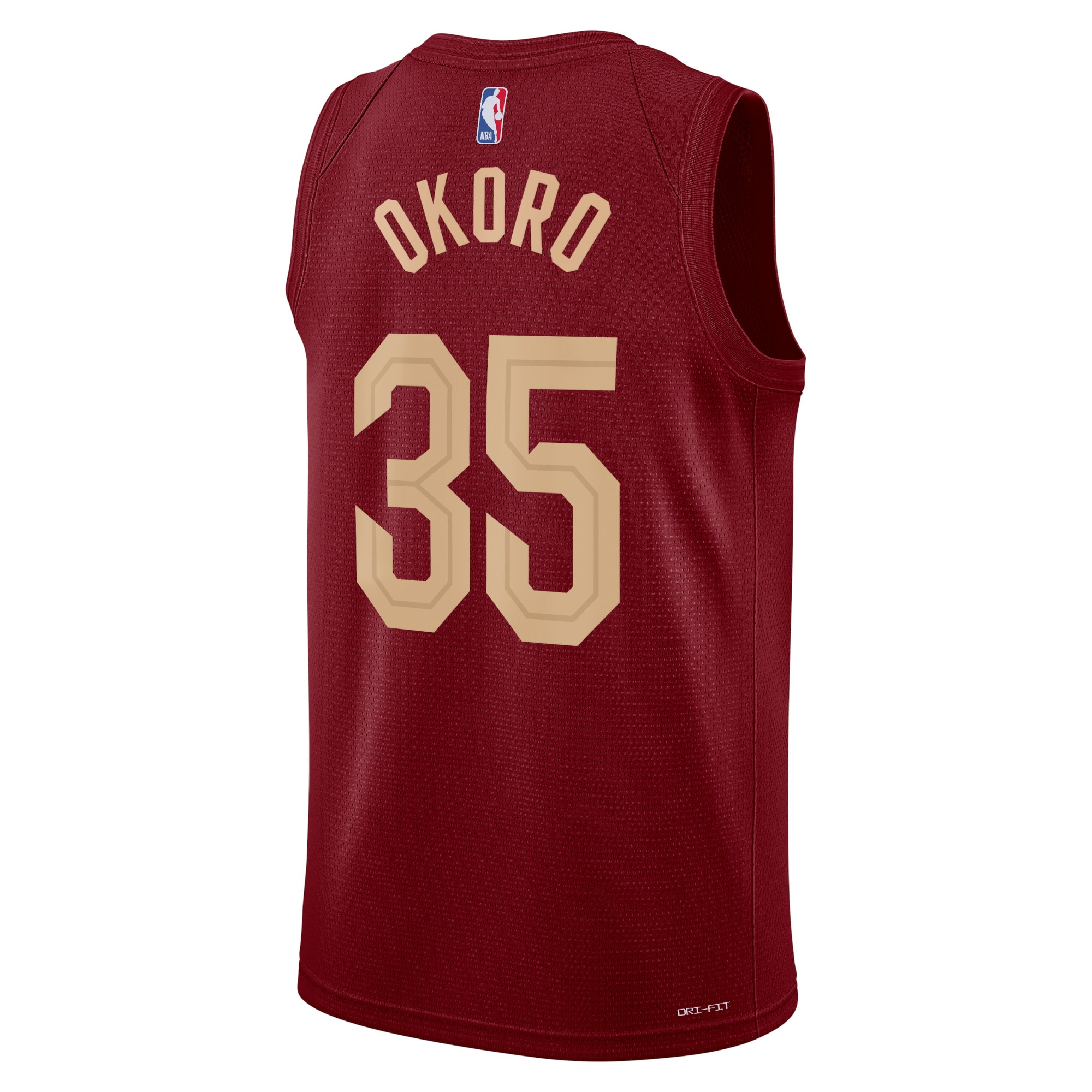 Alternative view of Cleveland Cavaliers Icon Edition Swingman Basketball Jersey - Maroon - Isaac Okoro - Unisex - JS215