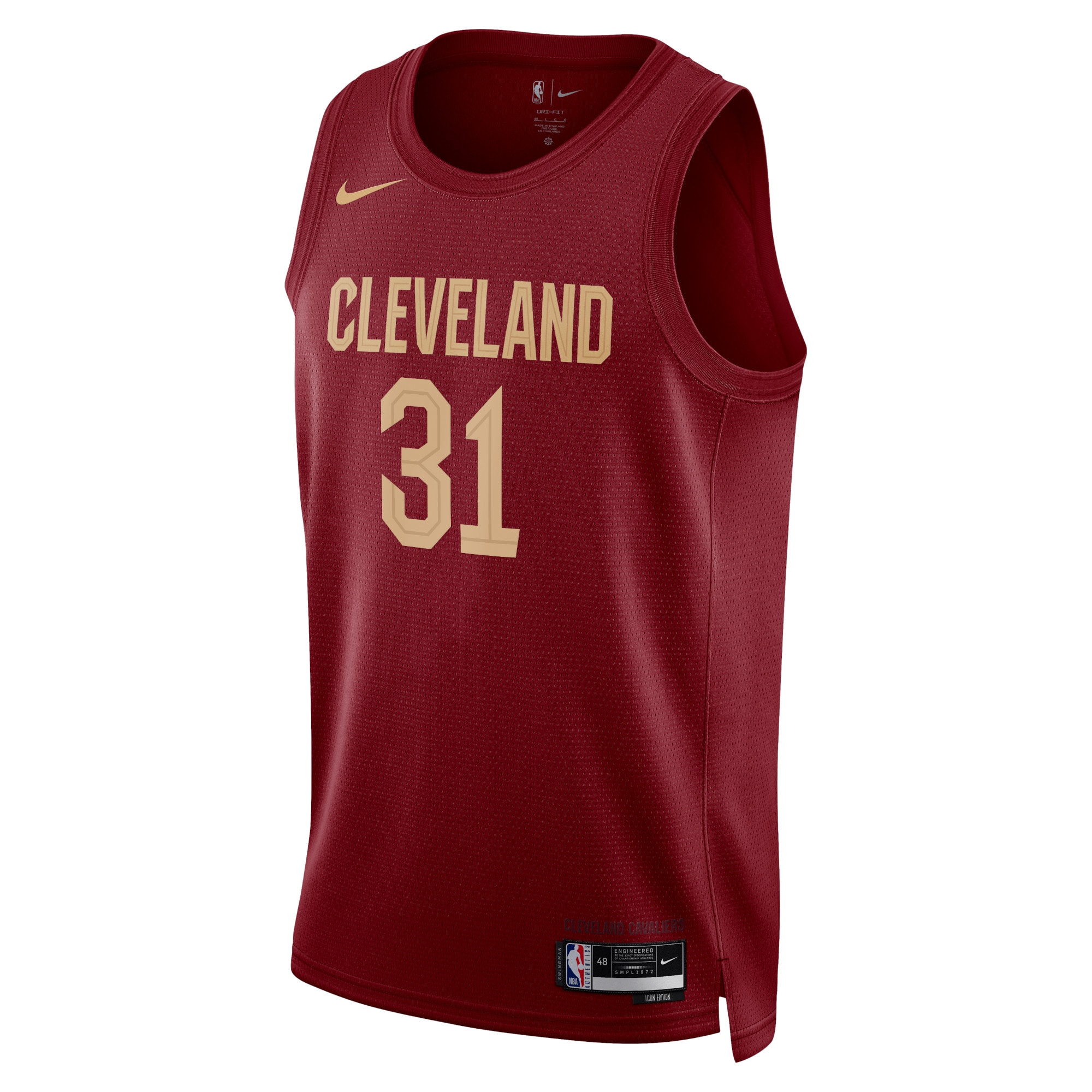 Cleveland Cavaliers Icon Edition Swingman Basketball Jersey - Maroon - Jarrett Allen - Unisex - JS205