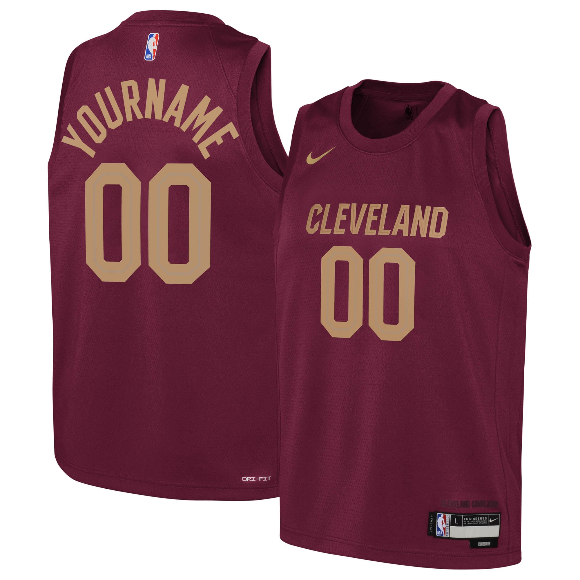 Cleveland Cavaliers Icon Swingman Basketball Jersey - Custom - Youth - JS260