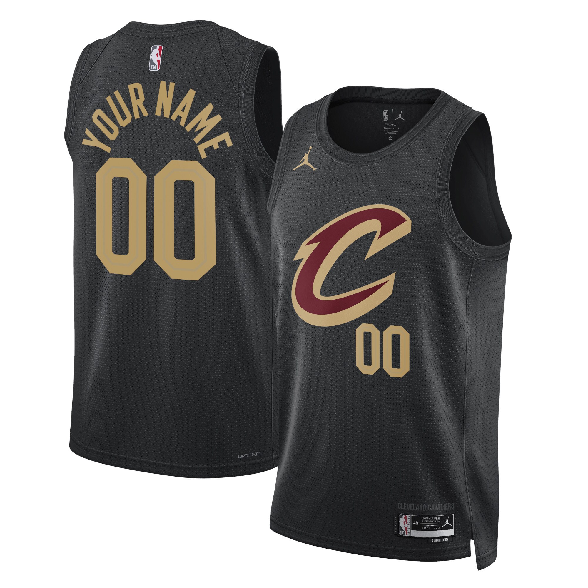 Cleveland Cavaliers Jordan Brand Unisex 2022/23 Swingman Custom Basketball Jersey - Statement Edition - Black