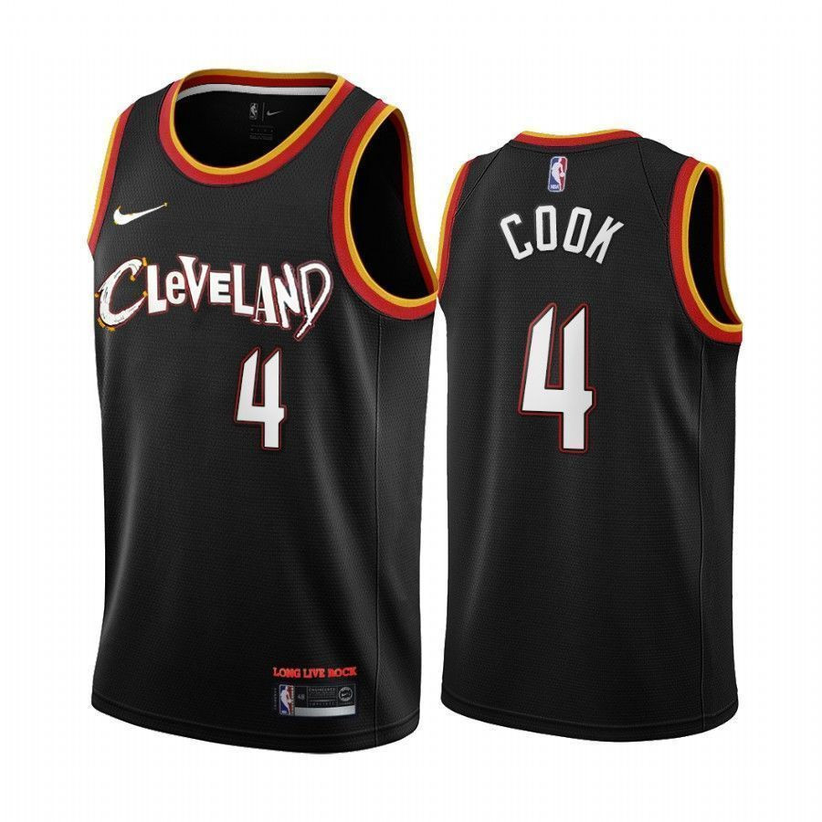 Cleveland Cavaliers Quinn Cook 4 Black City Edition Basketball Jersey - JS597
