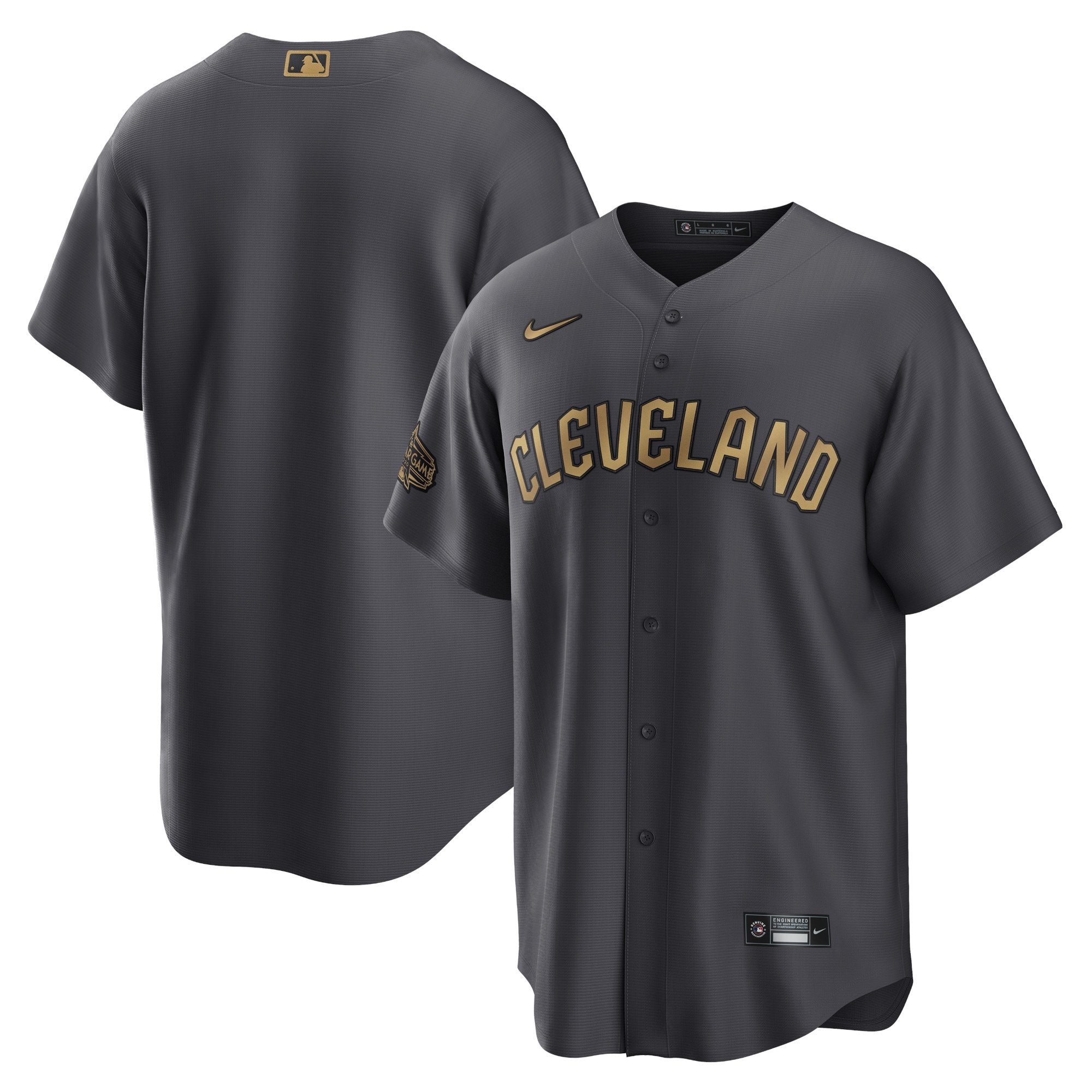Cleveland Guardians 2022 Mlb All-star Game Replica Blank Jersey - Charcoal