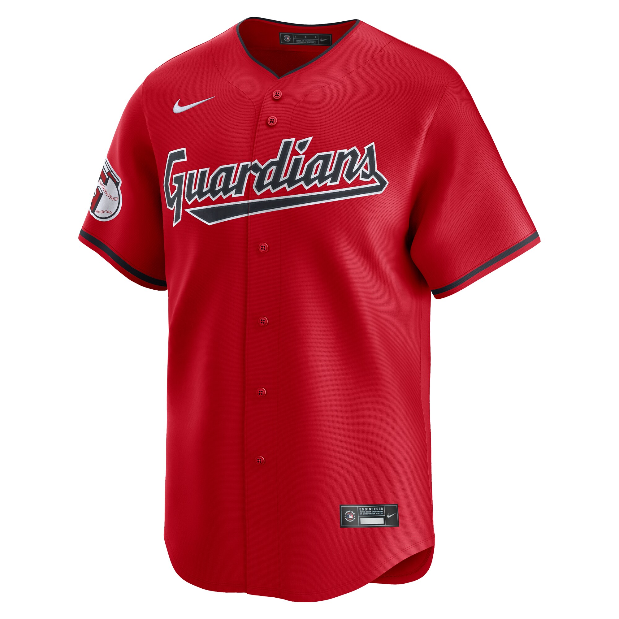 Alternative view of Cleveland Guardians Alternate Limited Custom JerseyÃƒâ€šÃ‚Â ÃƒÂ¢Ã¢â€šÂ¬Ã¢â‚¬Å“ Red