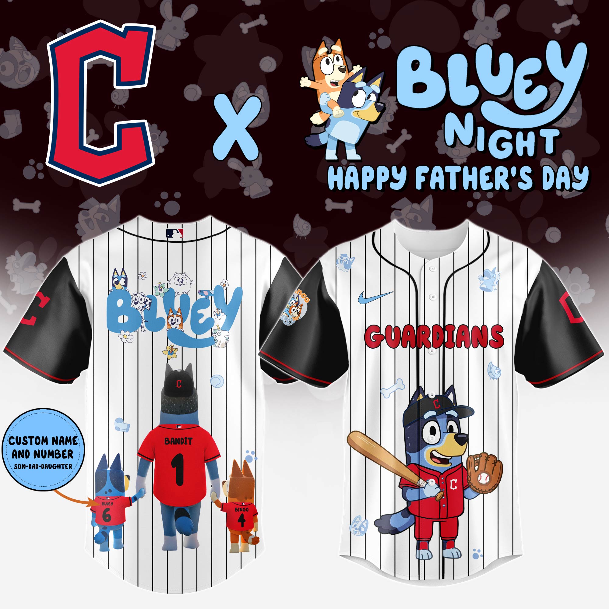 Cleveland Guardians Happy Father’s Day Limited Edition Jersey 2025