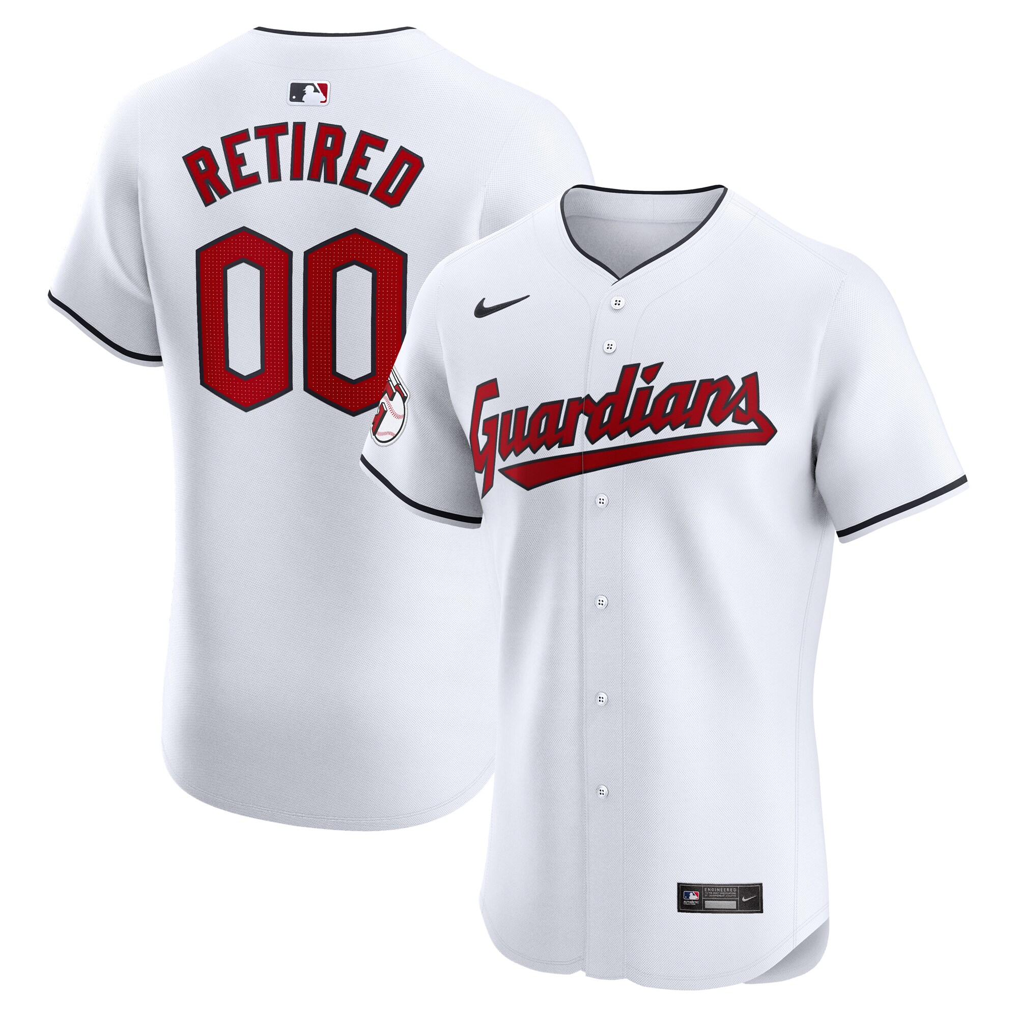 Cleveland Guardians Home Elite Pick-a-player Retired Roster Baseball Jersey - White