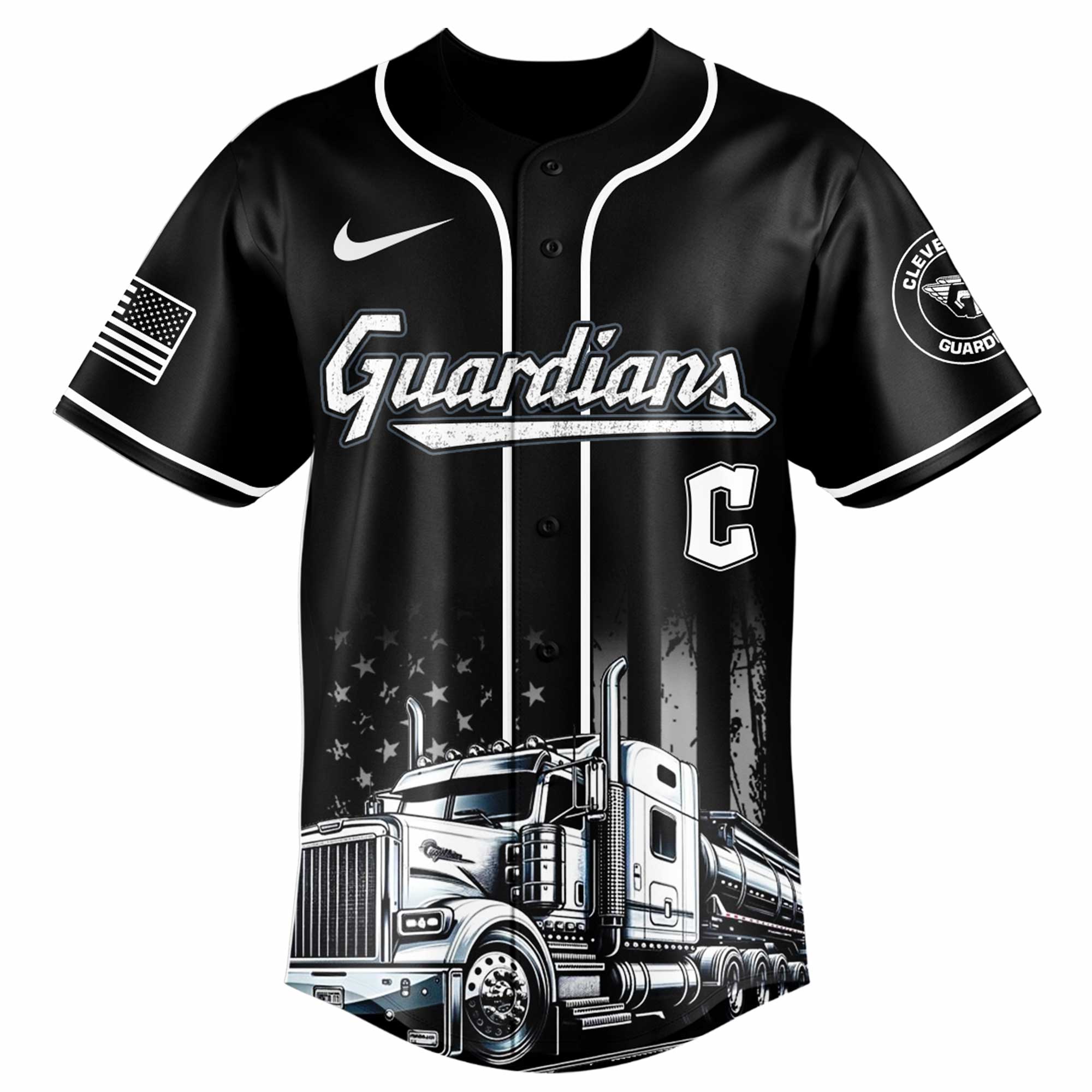 Alternative view of Cleveland Guardians Mlb X Nation Truck Driver Appreciation Week Limited Edition Jersey 2025