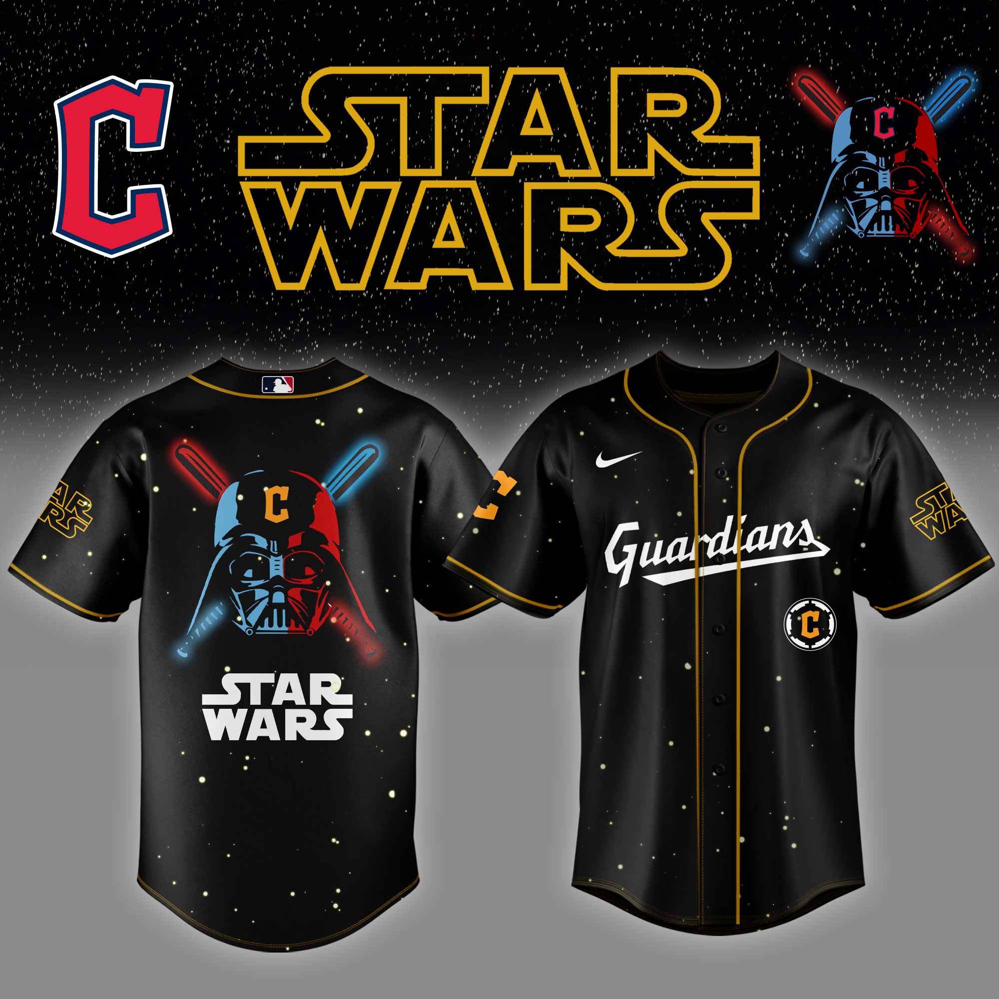 Cleveland Guardians Mlb X Starwars Baseball Jersey