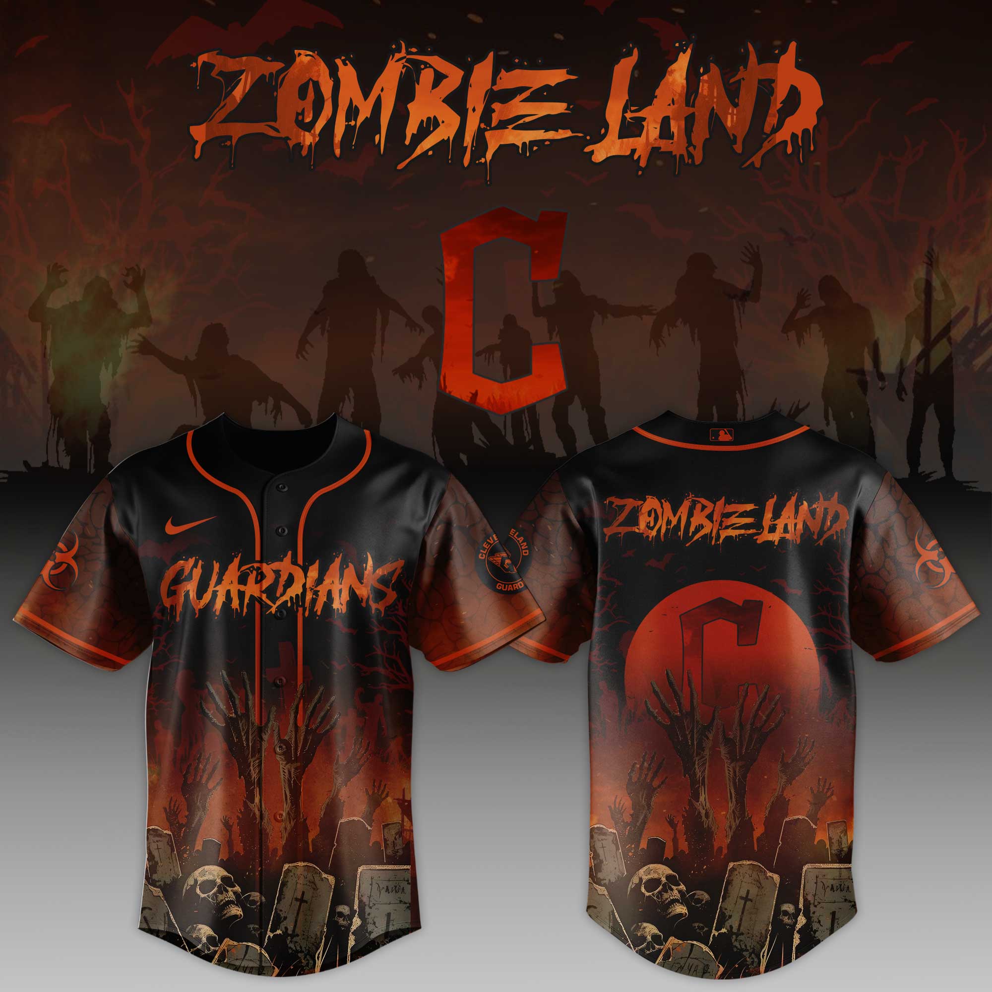 Cleveland Guardians Mlb X Zombieland Baseball Jersey