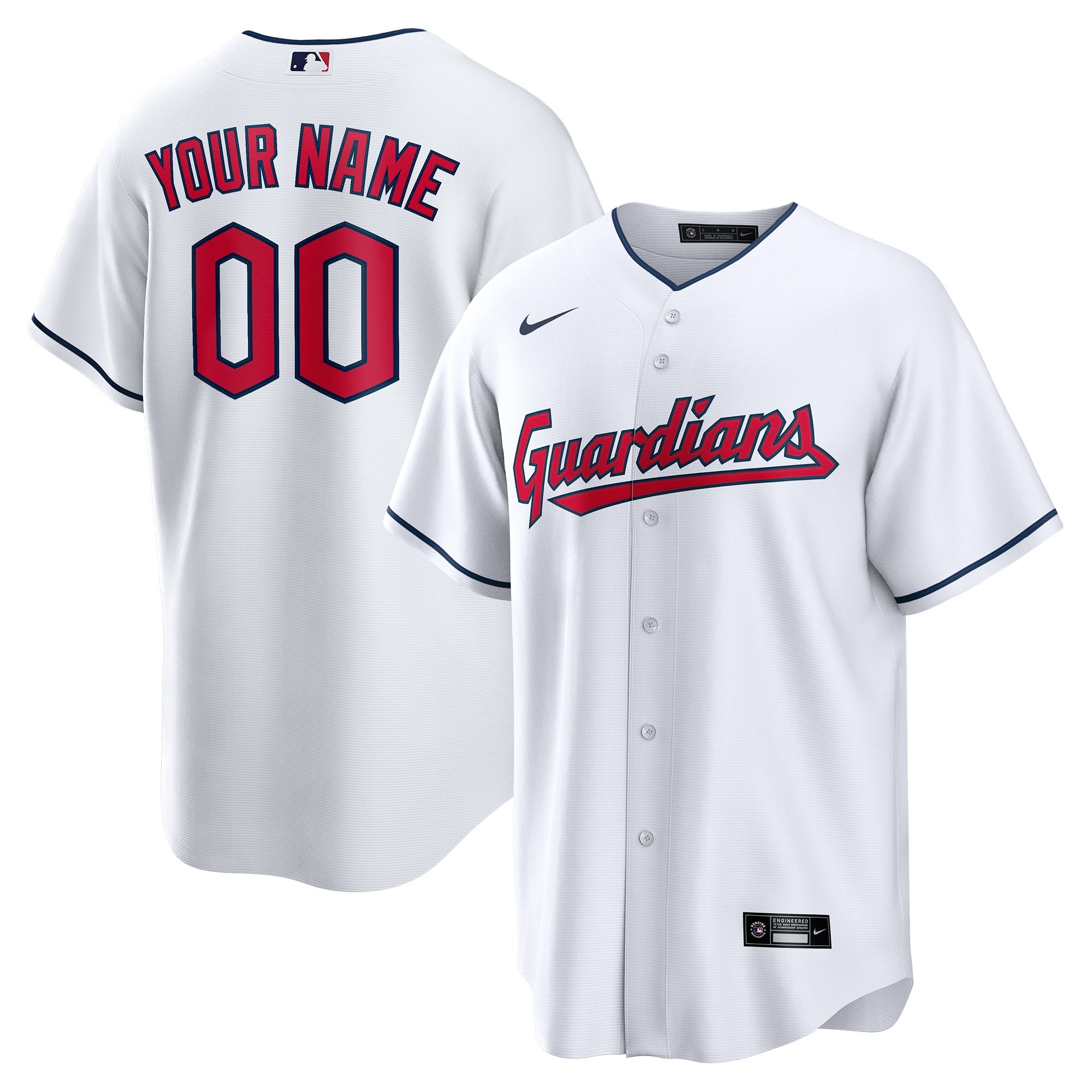 Cleveland Guardians Replica Custom Baseball Jersey - White