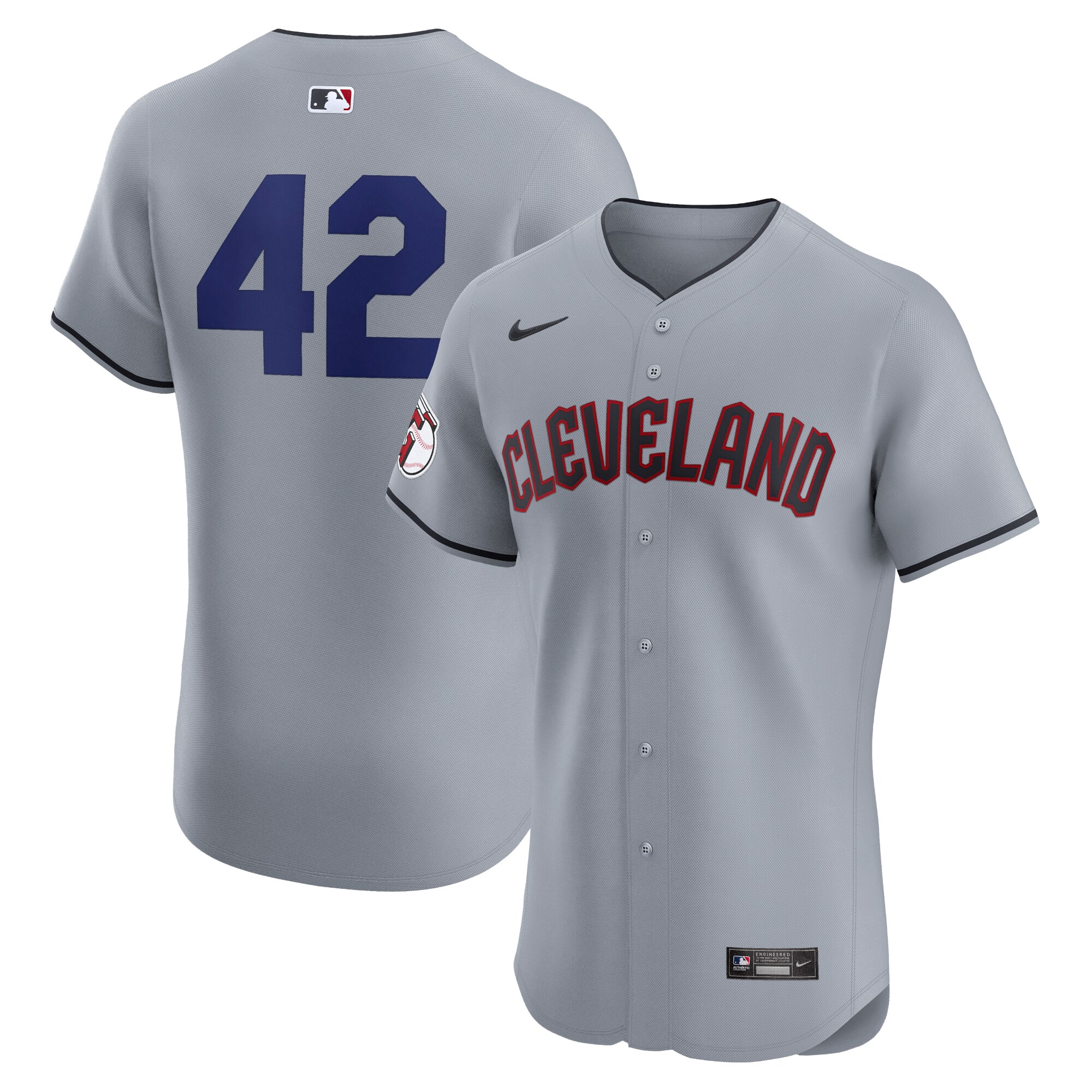Cleveland Guardians Road 2024 Jackie Robinson Day Elite Baseball Jersey - Gray