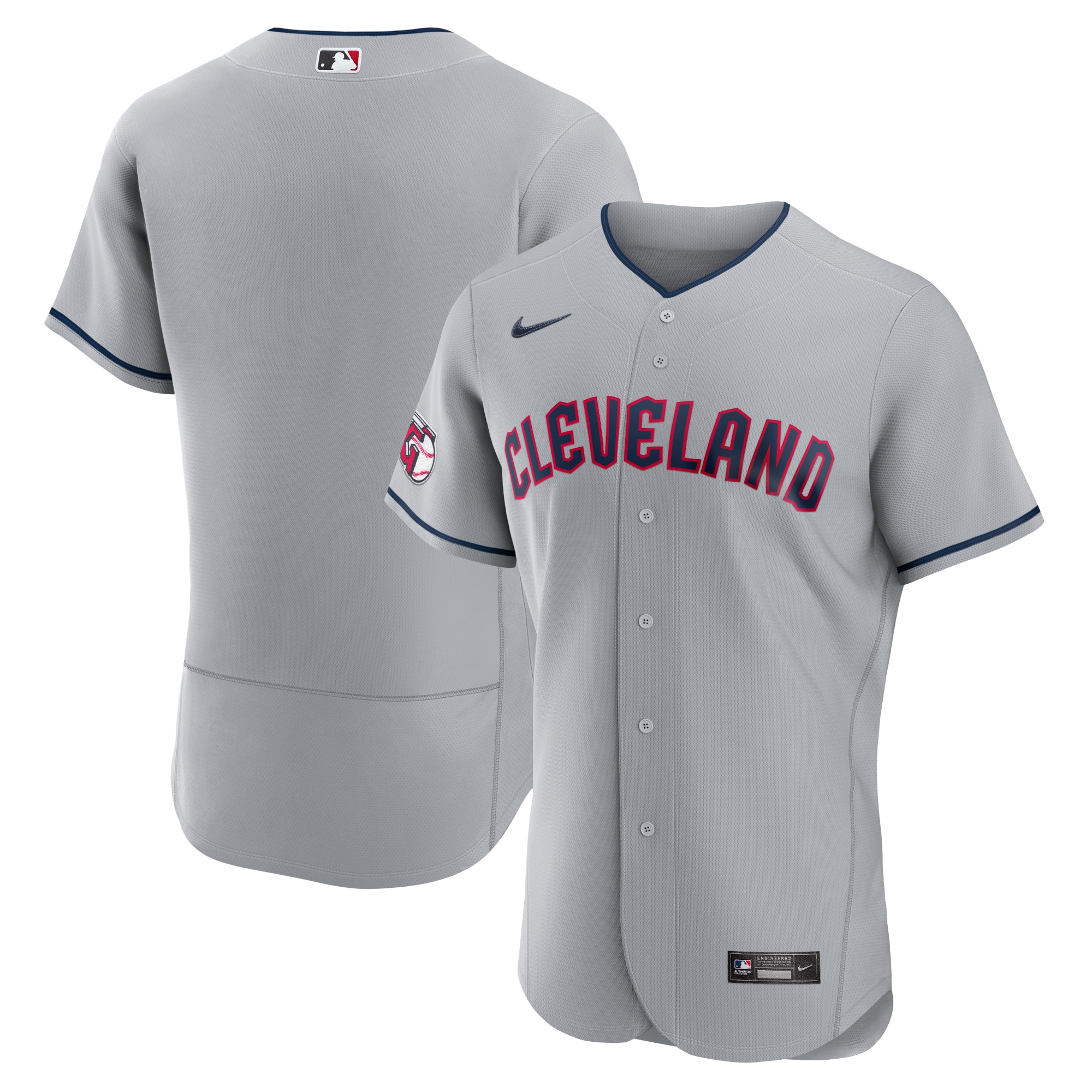 Cleveland Guardians Road Authentic Team Baseball Jersey – Gray