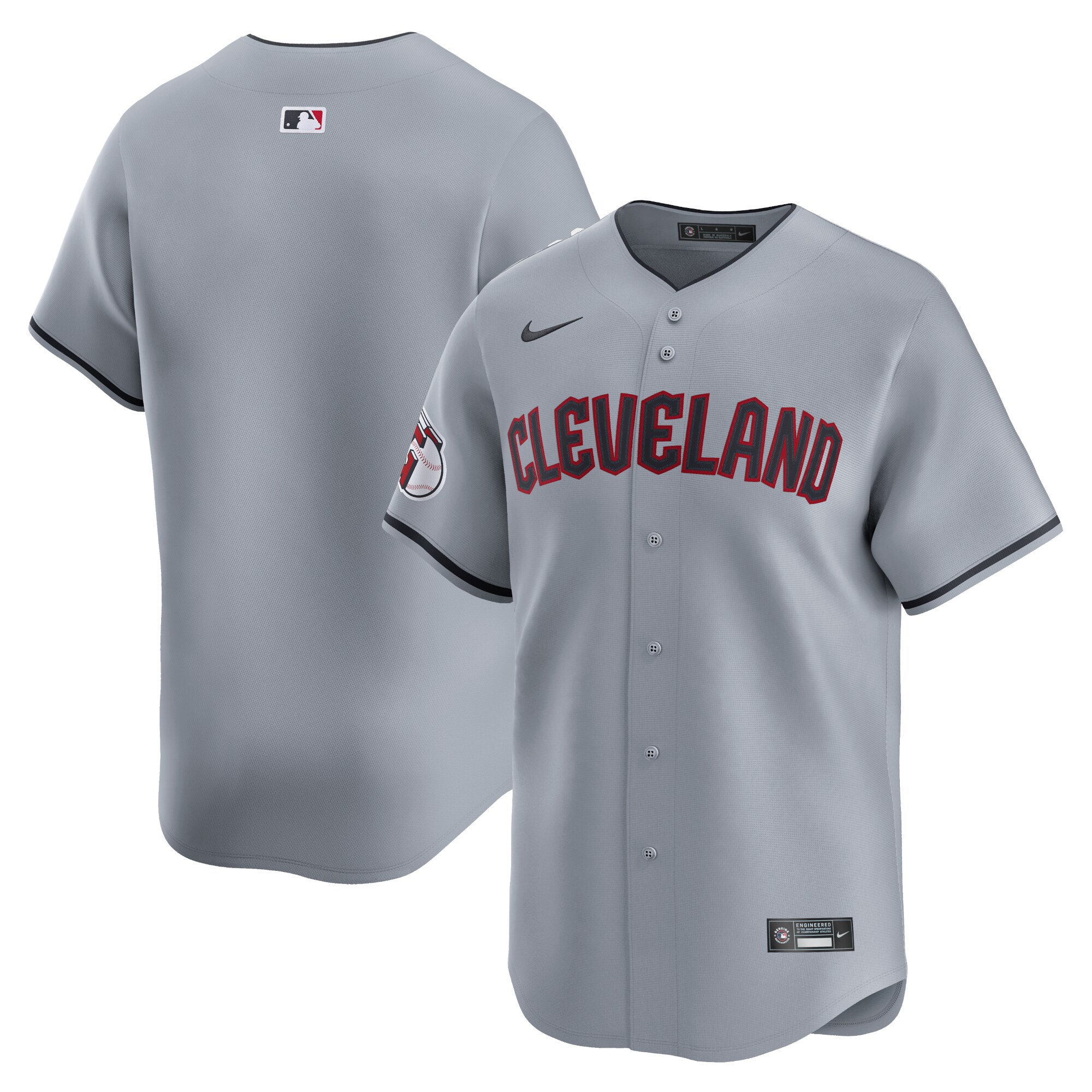 Cleveland Guardians Road Limited Baseball Jersey - Gray