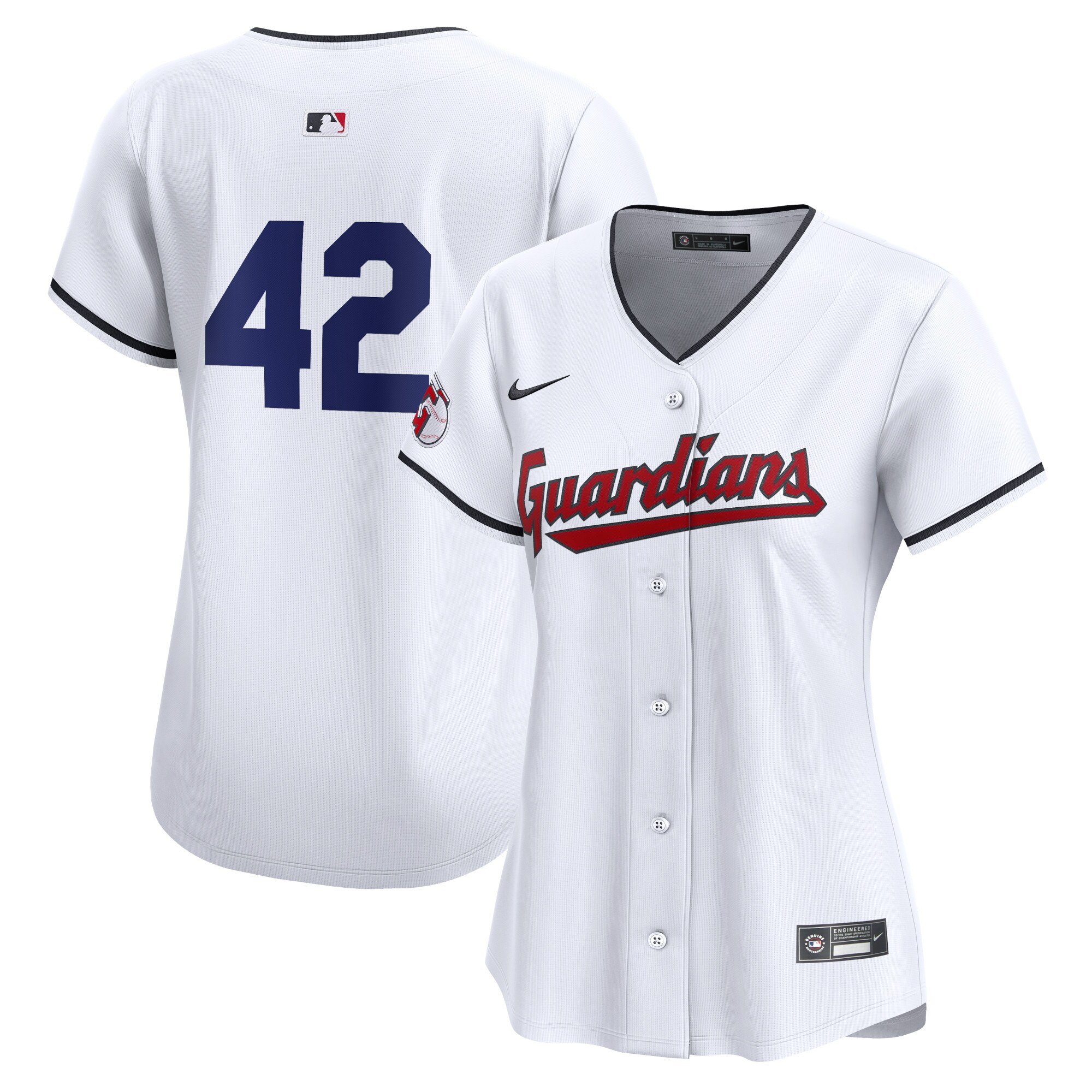 Cleveland Guardians Women's 2024 Jackie Robinson Day Home Limited Baseball JerseyÃƒâ€šÃ‚Â ÃƒÂ¢Ã¢â€šÂ¬Ã¢â‚¬Å“ White