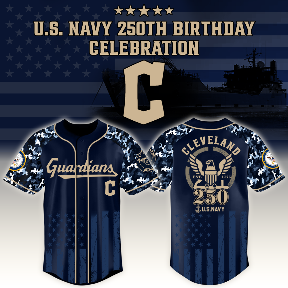 Cleveland Guardians X Mlb Honoring 250 Years Of The U.s. Navy – Mlb Baseball Jersey
