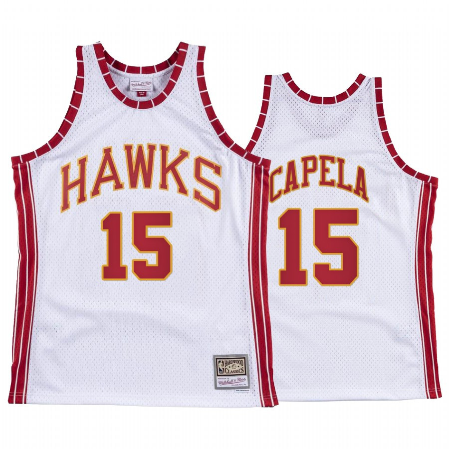 Clint Capela 15 Atlanta Hawks Hardwood Classics Basketball Jersey White - JS255 