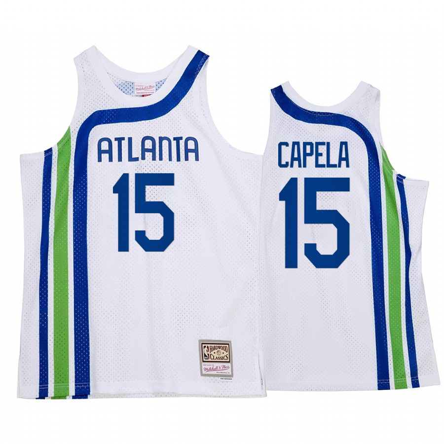 Clint Capela 15 Atlanta Hawks HWC Throwback Basketball Jersey White - JS455 