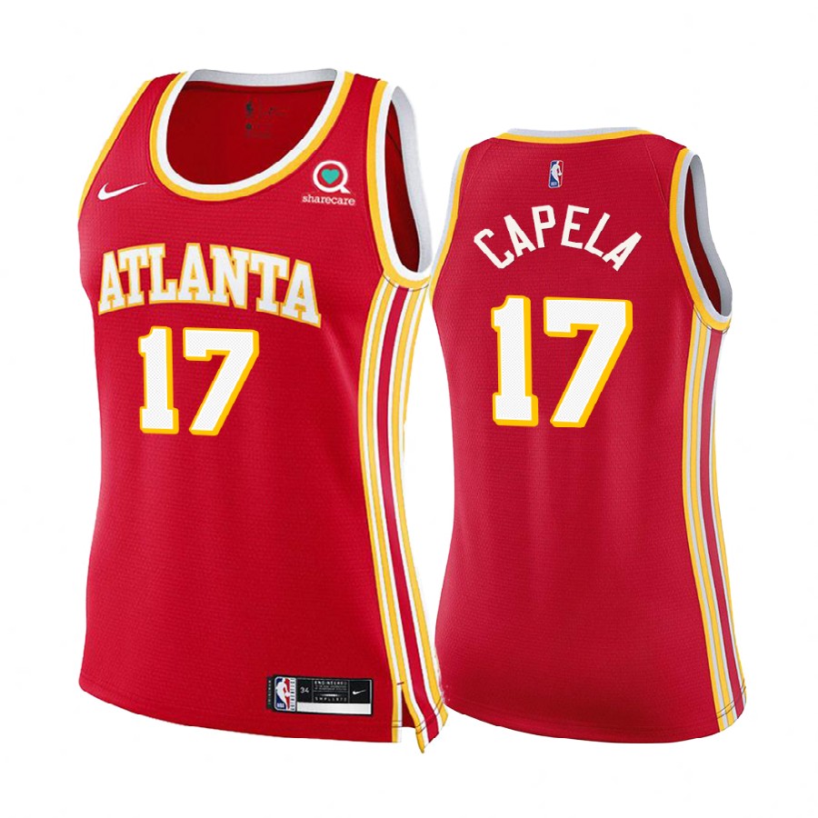 Clint Capela Atlanta Hawks Red Icon Edition Women 2020-21 Basketball Jersey